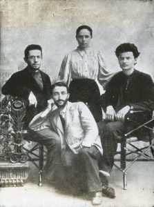 Trotsky, right, and Ziv, front, circa 1898.